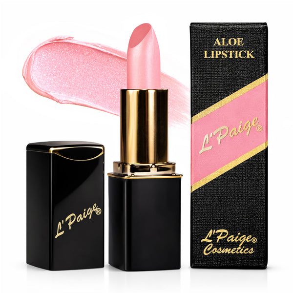 L’Paige L44 Shimmery Ice lipstick cool pink frosted shimmer finish