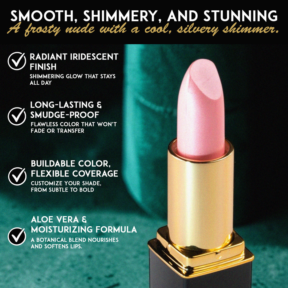 L'Paige L44 Shimmery Ice | Frosted Pink Shimmer Lipstick
