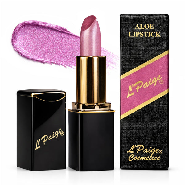 L’Paige GRAPE ICE Lipstick L02 frosted lavender Designer Shade with icy shimmer finish.