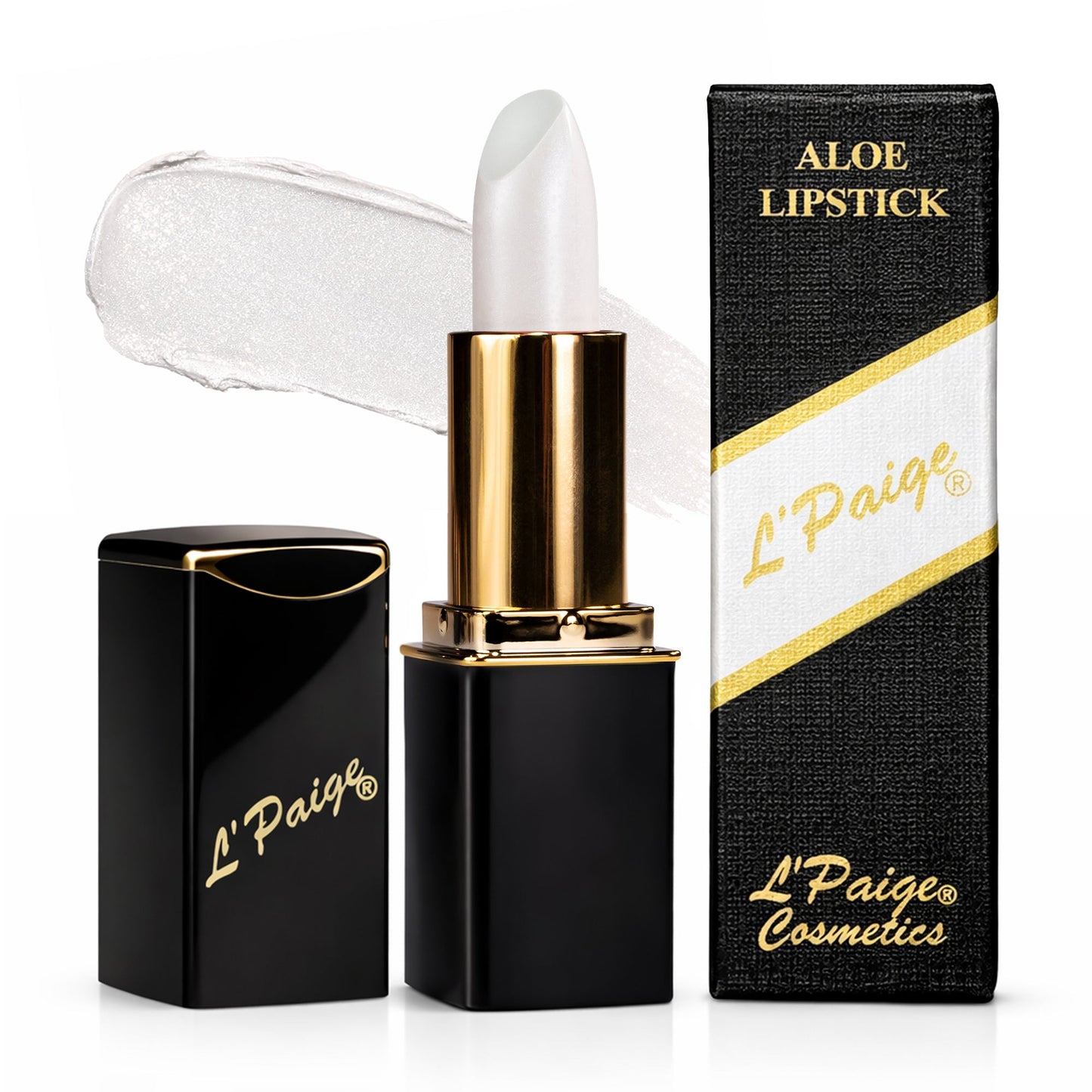 L’Paige PEARL Lipstick L34 with iridescent pearl shimmer and frosted luminous finish