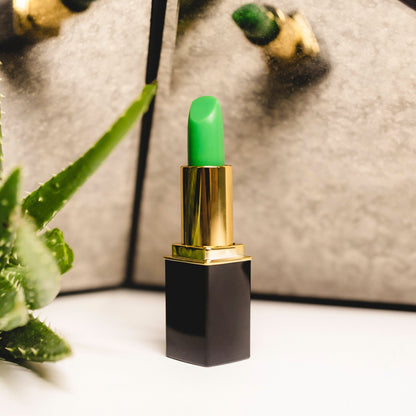 L’Paige original Green Lipstick made with aloe vera and botanical waxes